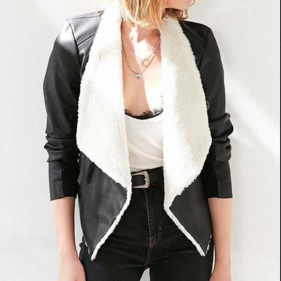 BB Dakota Jackets & Blazers - BB Dakota faux leather shearling jacket